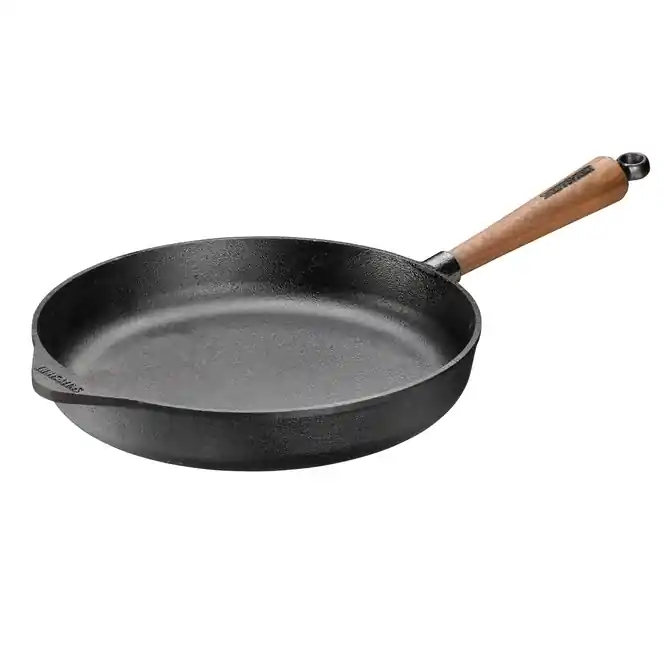 Koopje Skeppshult Walnut Diepe Koekenpan Walnoothout Handgreep 28 cm